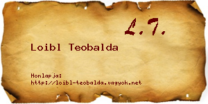 Loibl Teobalda névjegykártya